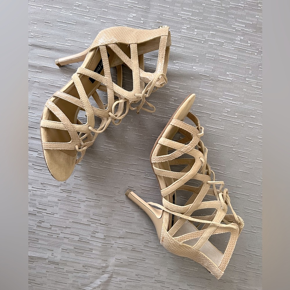 White House Black Market Lahley Lace Up Sandals